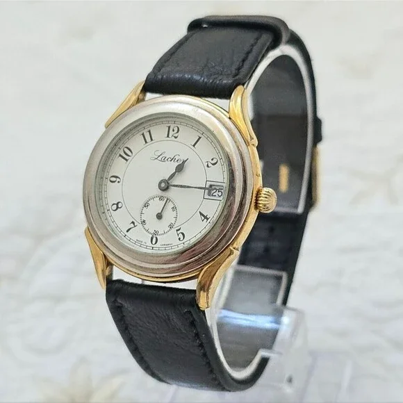 Rare Vintage Lacher Two-Tone Watch | 31mm | German Made Classic Dress Watch