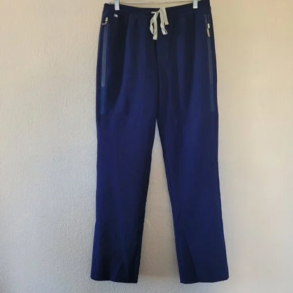 Figs Men Elastic Waist Natib Classic Pants Scrubs Size Medium Medical Nurse Blue