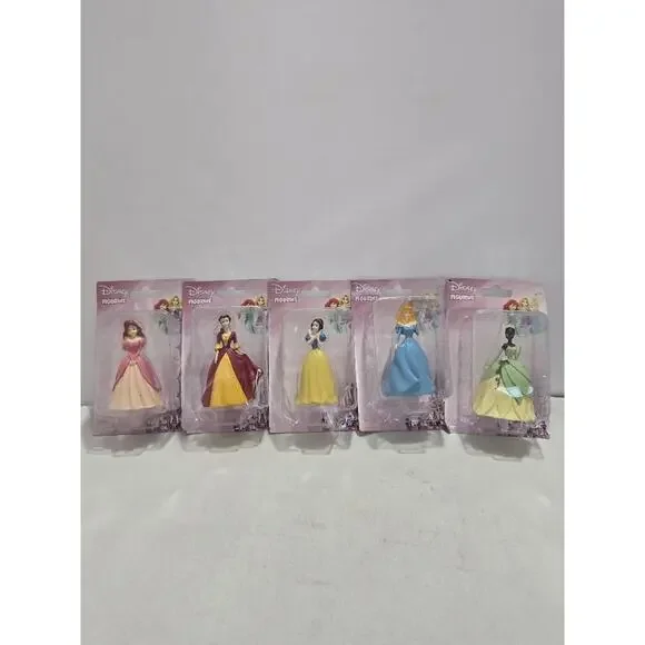 Lot of 5 Disney Princess Figurines – Belle, Aurora, Snow White, Ariel & Tiana