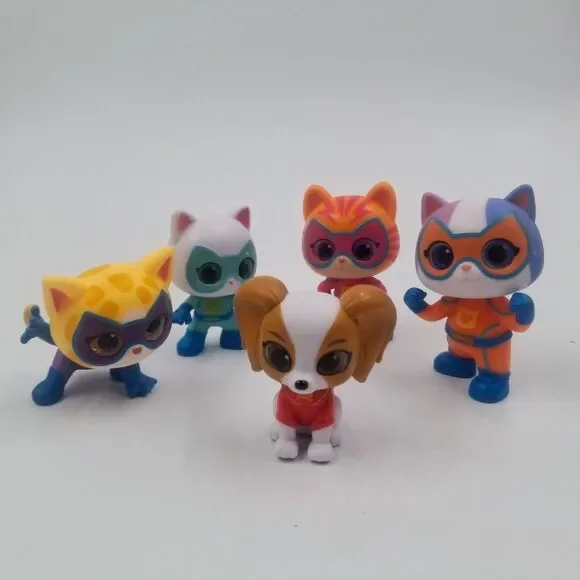 Disney Junior Super Kitties Lot of 5 Hero Squad Mini Action Figures