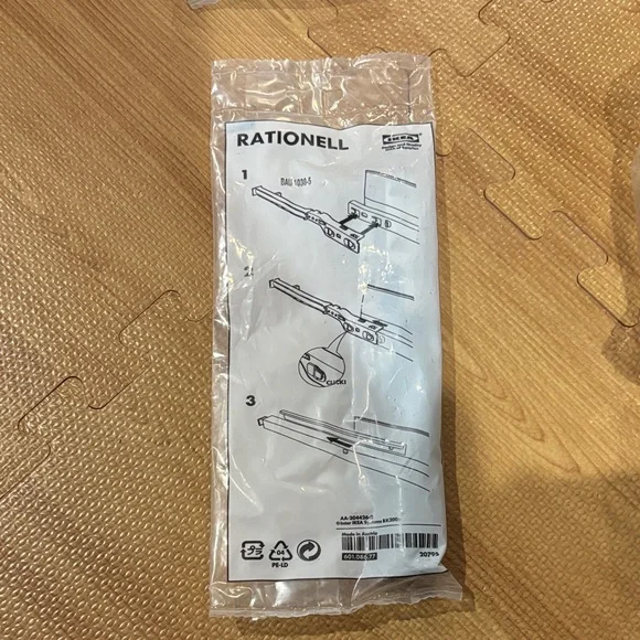 IKEA RATIONELL Drawer Rail Kit - White