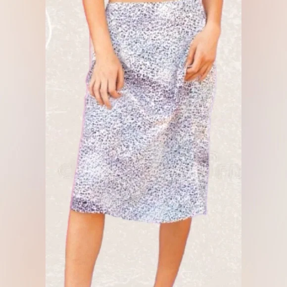 Multi Color Leopard Print Midi Wrap Skirt - Sz. S/New In Package
