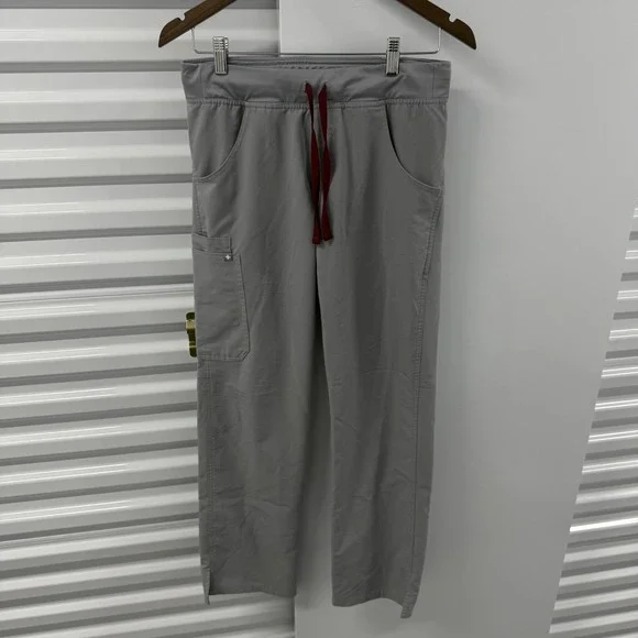 FIGS Mens Scrub Pants Small Gray‎ Straight Leg Drawstring Medical 30x30