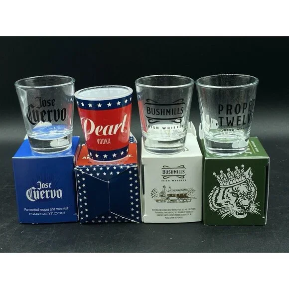 Shot Proper Twelve Jose Cuervo Pearl Vodka Bushmills Boxed Bottle Topper LOT 4