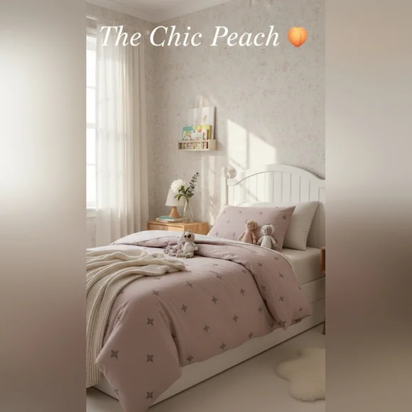 💜IKEA Lavender Star Patterned Duvet & Pillow Set | NWT