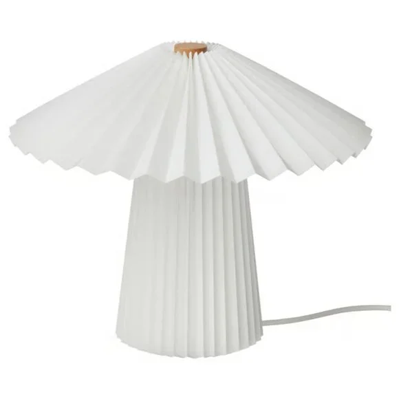 IKEA KUDDLAVA table lamp, pleated white