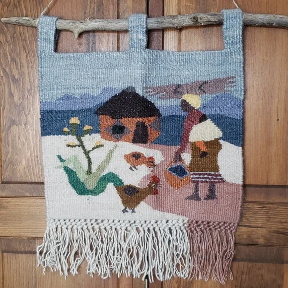 Textile Fiber Art Hand Woven Wall Tapestry