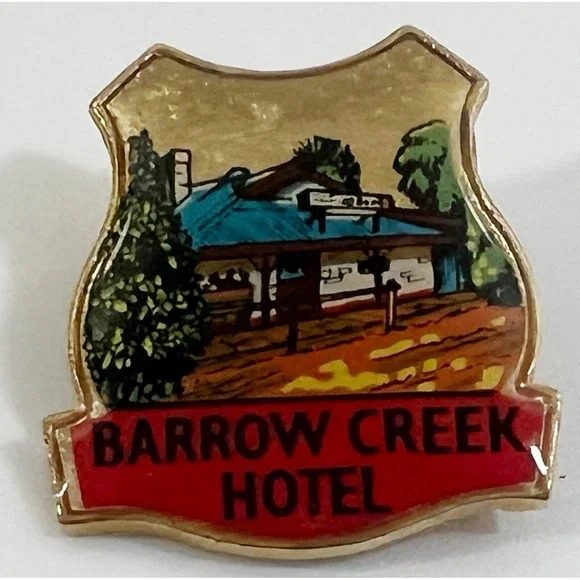 Barrow Creek Hotel Davenport Australia travel Hat Lapel Enamel Pin
