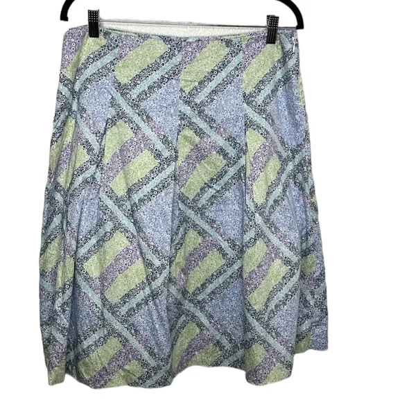 Talbots Outlet Floral Striped A-Line Skirt Women's Sz 12