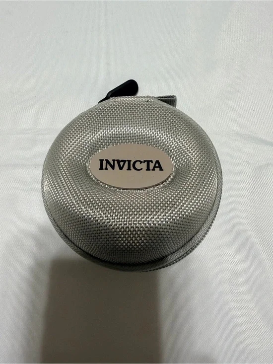Invicta Silver Textured Round Travel Watch Case