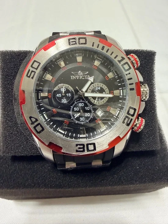 Invicta Men's Sport Chronograph Watch - Black & Red