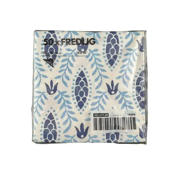 Limited Edition Retired IKEA Fredlig Paper Dinner Napkins Pine Cones 2009