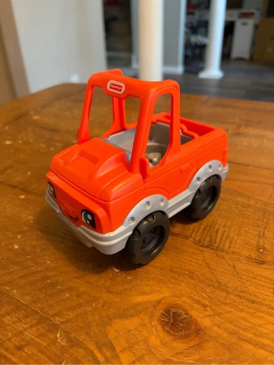 Fisher Price Little People orange pickup truck as is