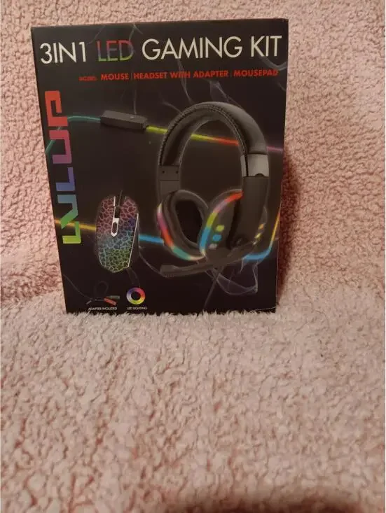 LVLUP 3-in-1 LED Gaming Kit Mouse Headset Mousepad