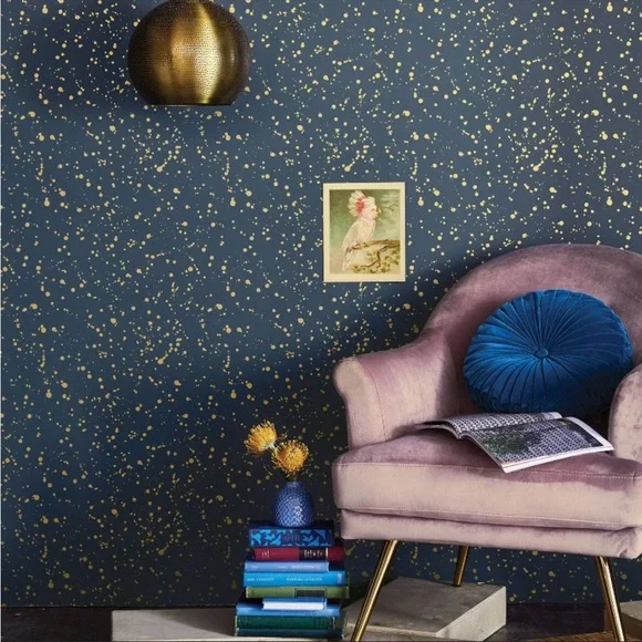 New Celestial Peel & Stick Wallpaper Navy/Gold -‎ Opalhouse