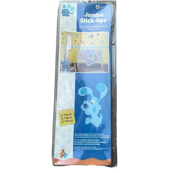 Blues Clues Jumbo‎ Wall Art Stick Ups Nickelodeon Y2K (25 pc) Cartoon Decals NIP