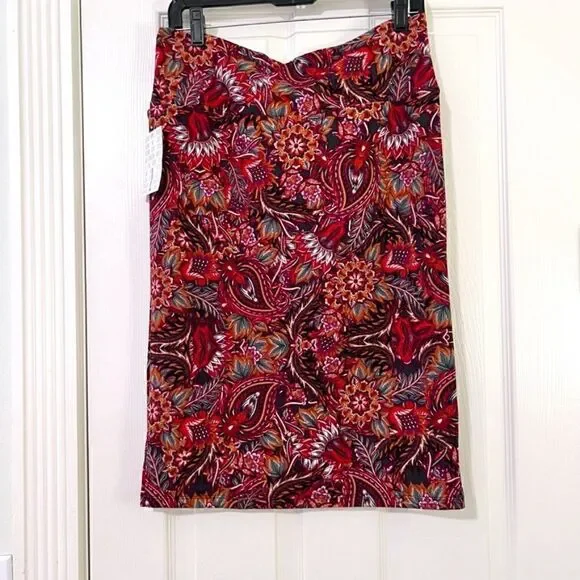 LulaRoe NWT Cassie Paisley Pencil Skirt Size L