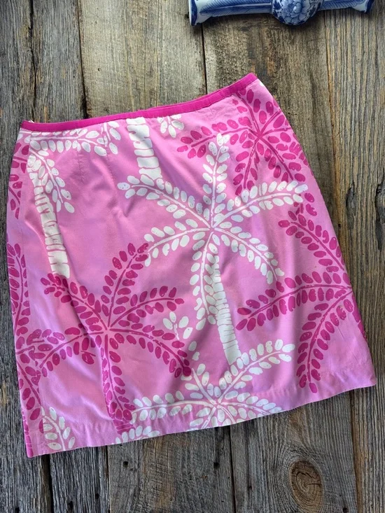 Lilly Pulitzer Palm Tree Skirt Size 10