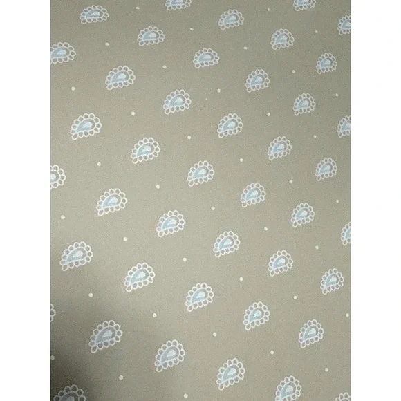 Vintage Beige Paisley Wallpaper Roll Small Print Cottage Farmhouse USA