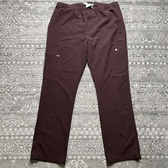 Figs Cairo Cargo Scrub Pants Mens XL Brown Straight Nurse Vet Medical Uniform