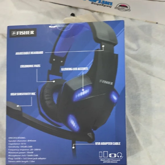 Fisher Gaming Headset with Blue LED Lights