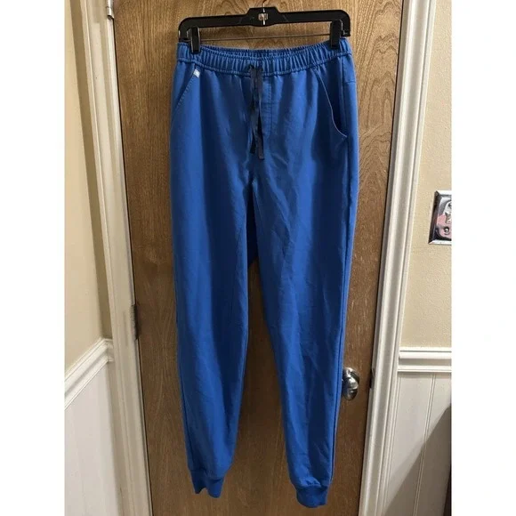 FIGS Tansen Jogger Pants Men's Size S/T Royal Blue Scrub Medical Scrunch Leg