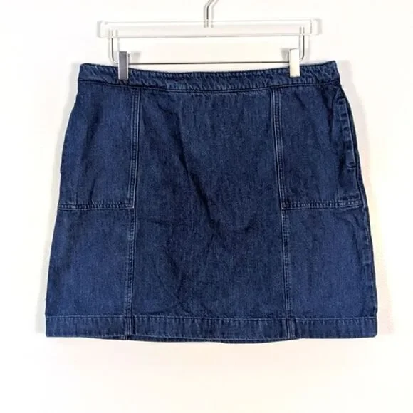 Boden Blue Denim Mini Skirt Women's Plus 14