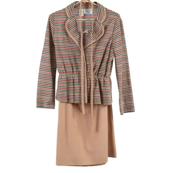 Vintage 70s Leslie Fay skirt suit size 12/S/M