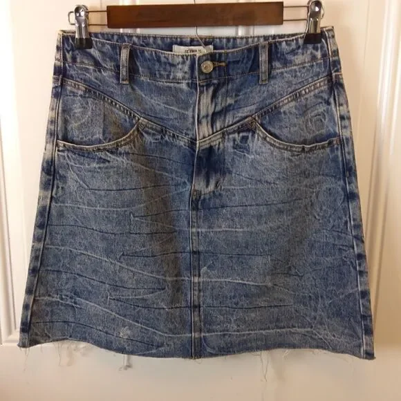 (3/$20) Forever 21 denim skirt with raw Edge hem