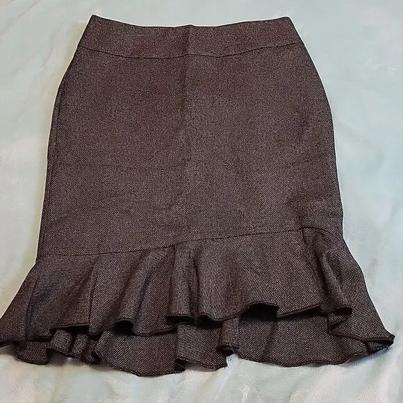 Express Design Studio skirt with asymmetrical ruffle at hem CLEARANCE