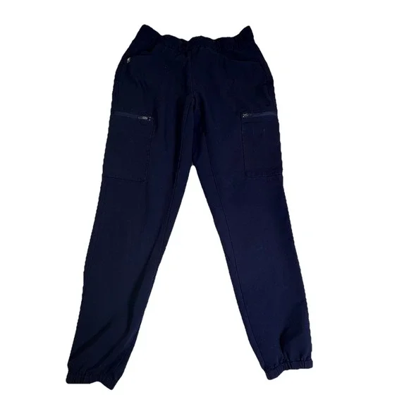 Figs Women's Navy-Blue Kade Cargo Scrub Pants Size S