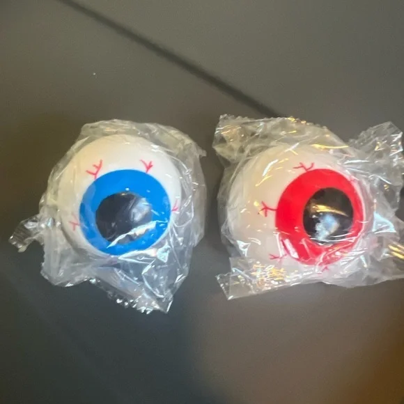 2 Count Splat Eye Ball Red and Blue New