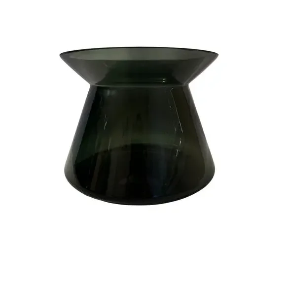 Limited Edition Discontinued IKEA Decorative Art Glass Smoke Gray Vase