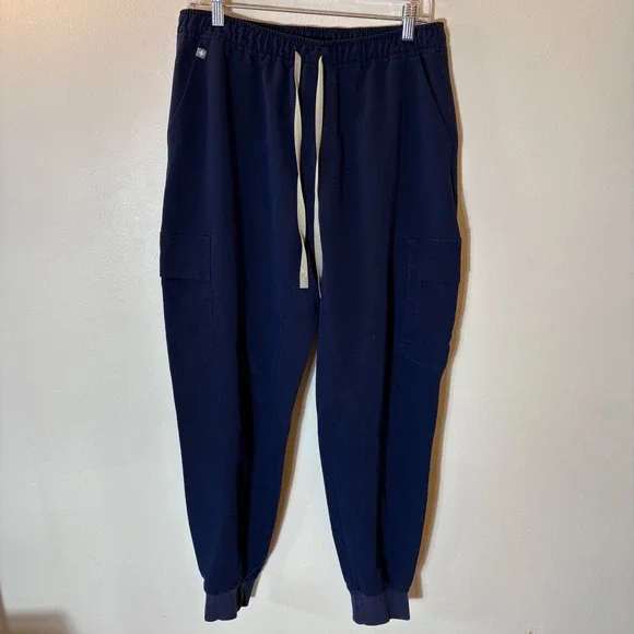 FIGS Mens Tansen Technical Collection Navy Blue Scrub Jogger Pants Size Large