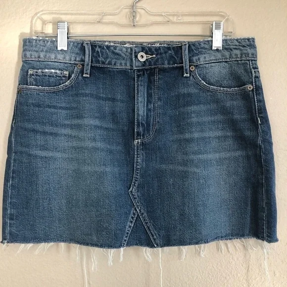 PAIGE Distressed Frayed Hem Mini Skirt Size 28/6