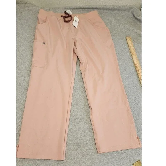 NWT FIGS Kade Cargo Scrub Pants‎ Womens 2XL Regular Pink Technical Collection