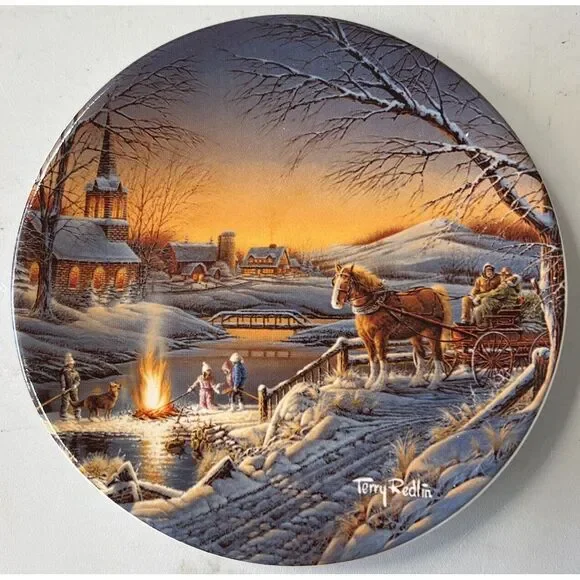 Sharing the Evening by Terry Redlin Plate, Wild Wings LLC. Excellent‎ Condition