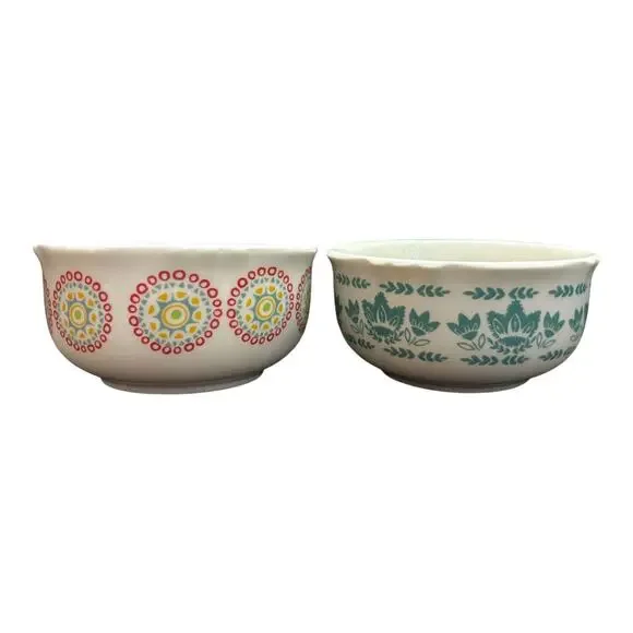 Pioneer Woman Dessert Dipping Bowl Set of Two Country Cottage Stoneware