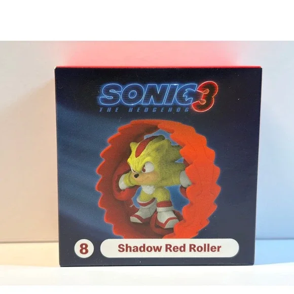 McDonald's Sonic the Hedgehog 3 Happy Meal Toy #8 Shadow Red Roller