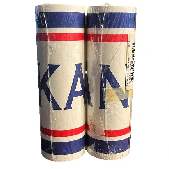 Vintage Kansas Jayhawks Wallpaper Border Red White & Blue – New Old Stock (NOS)