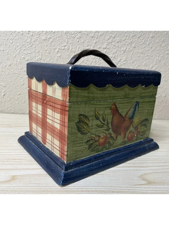 Tracy Porter Stonehouse Farm Recipe Box 8”x 6”x 5” Rustic
