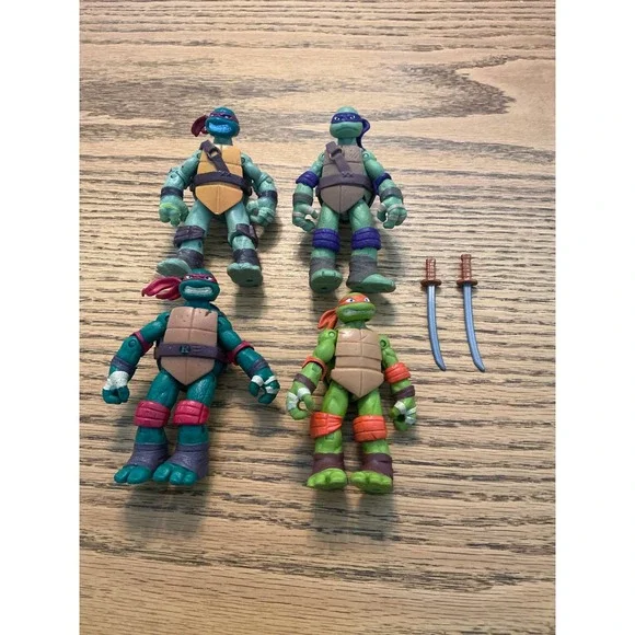 TMNT‎ 2012 Nickelodeon Action Figure Lot Michelangelo Donatello Raphael Leonardo