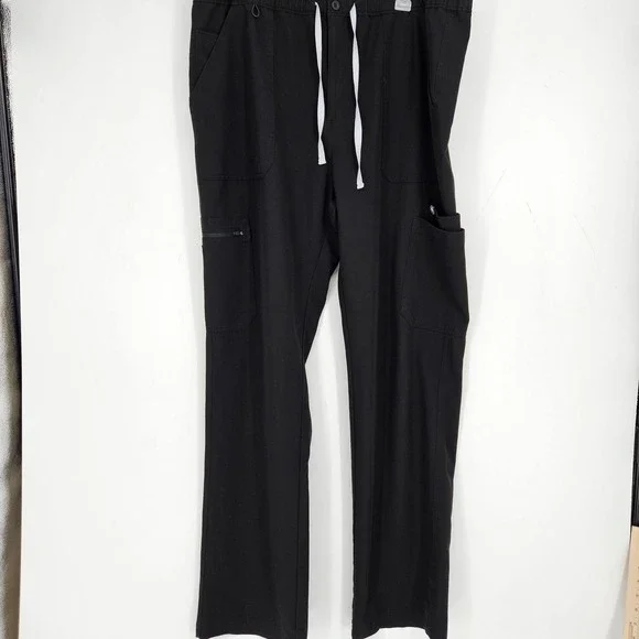 FIGS Scrub Pants Mens XXL Tall Technical Collection‎ Cairo Drawstring Black