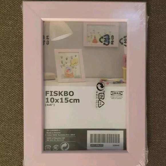Baby Pink IKEA FISKBO Frame 4x6 Picture Art Photo Frame Nursery Decor 102.956.57