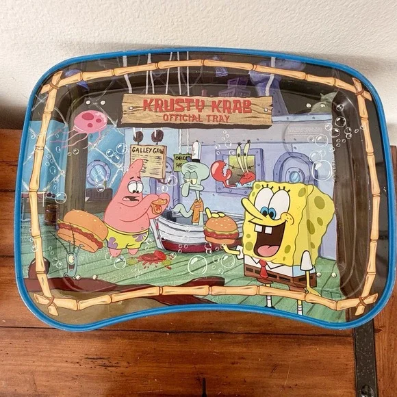SpongeBob‎ SquarePants 2003 Metal Official TV Lap Tray Foldable Legs Kidz Trays