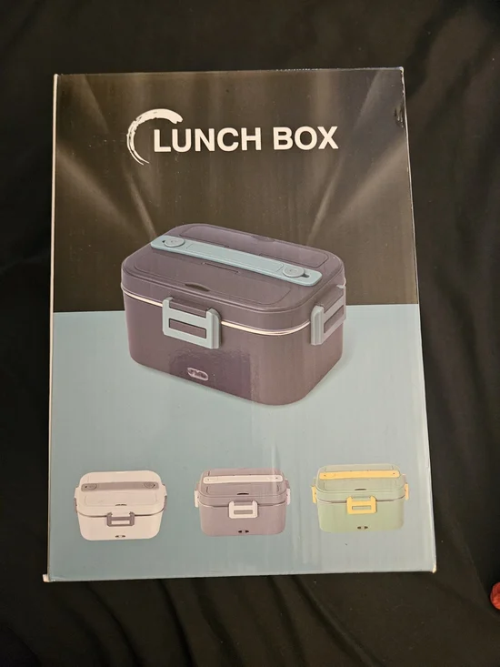 Heating Lunch Box Bento Style Food Container - Purple with Teal Accents
