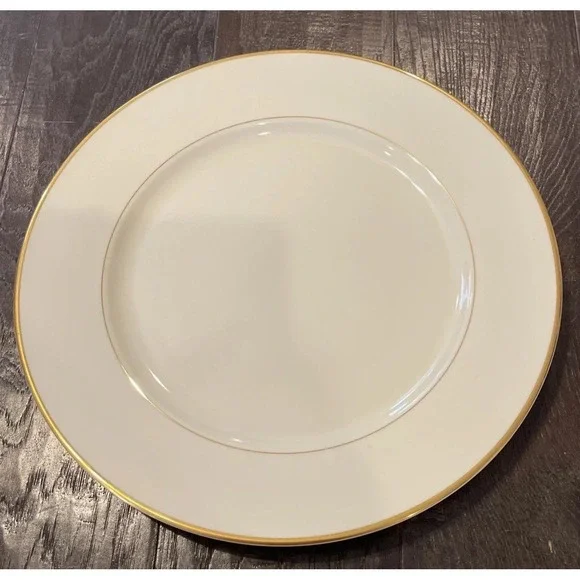 Royal Limited Golden Ivory Round Chop Plate Platter Gold Trim‎ Japan 12 Inch