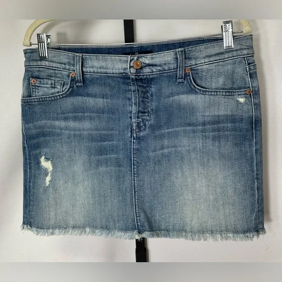 7 For All Mankind Denim Mini Skirt Size 29