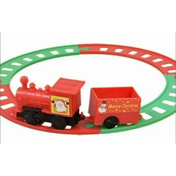 Christmas Wind Up Train Set by Christmas House 6 pieces