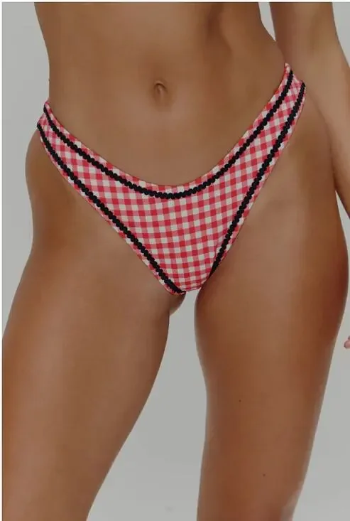 Frankies Bikinis dove bottom cherry picnic